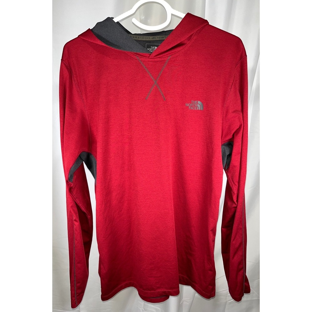 The North Face Mountain Athletics FlashDry-XD Hoodie Red Gray Mens Medium
